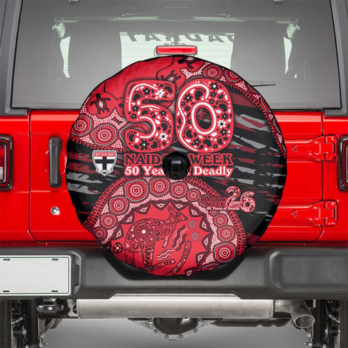 St Kilda Saints NAIDOC Week 2026 Spare Tire Cover Australian Aboriginal Dot Art Dreamtime Pattern Style