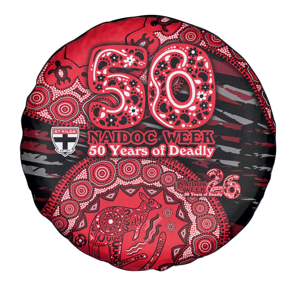St Kilda Saints NAIDOC Week 2026 Spare Tire Cover Australian Aboriginal Dot Art Dreamtime Pattern Style