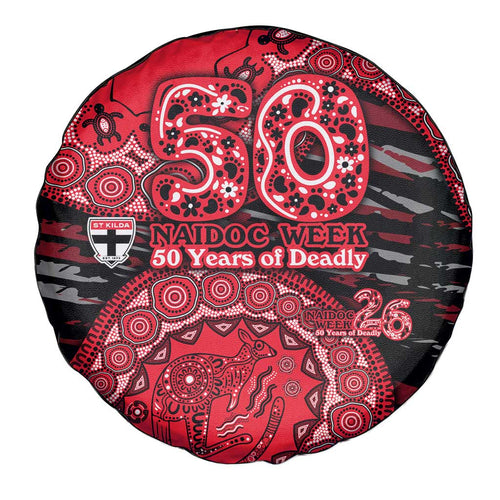 St Kilda Saints NAIDOC Week 2026 Spare Tire Cover Australian Aboriginal Dot Art Dreamtime Pattern Style
