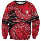 St Kilda Saints NAIDOC Week 2026 Sweatshirt Australian Aboriginal Dot Art Dreamtime Pattern Style