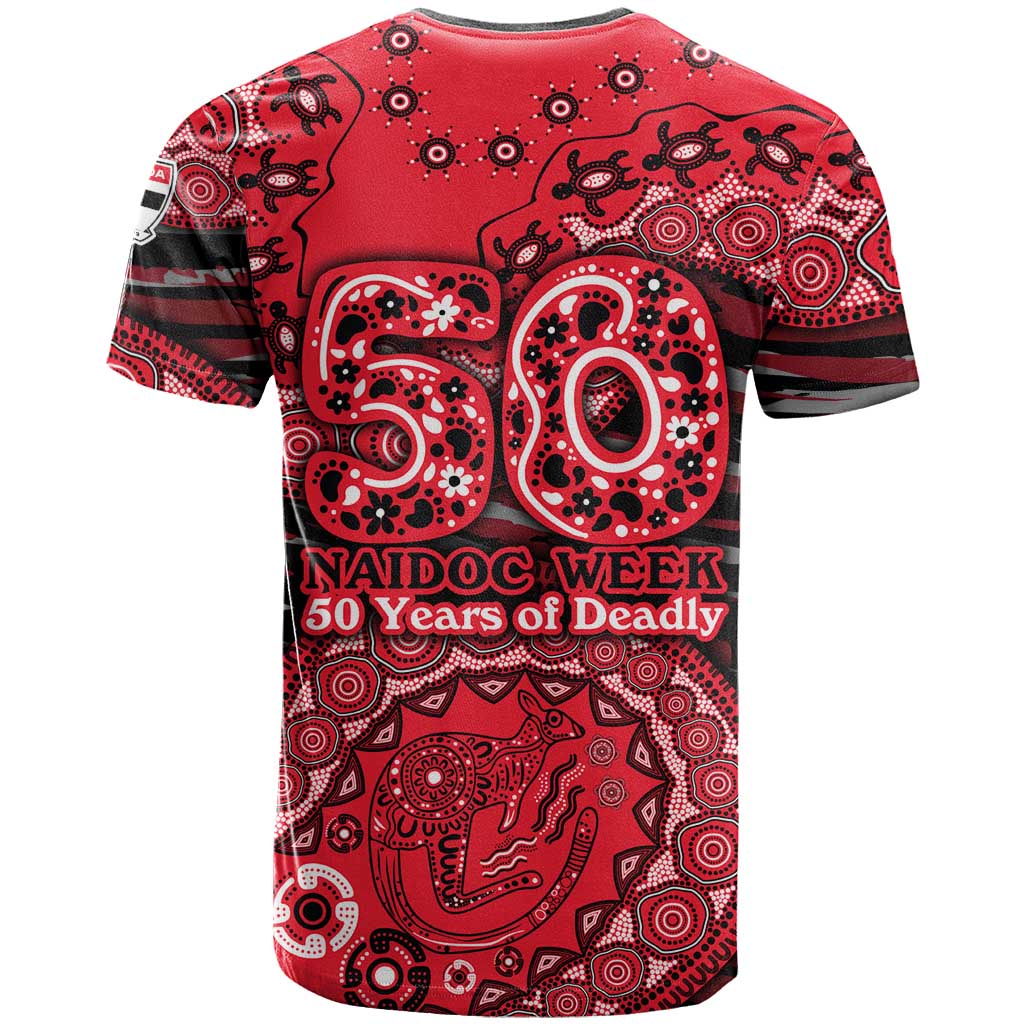 St Kilda Saints NAIDOC Week 2026 T Shirt Australian Aboriginal Dot Art Dreamtime Pattern Style