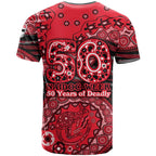 St Kilda Saints NAIDOC Week 2026 T Shirt Australian Aboriginal Dot Art Dreamtime Pattern Style