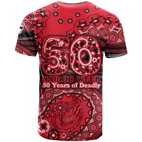 St Kilda Saints NAIDOC Week 2026 T Shirt Australian Aboriginal Dot Art Dreamtime Pattern Style