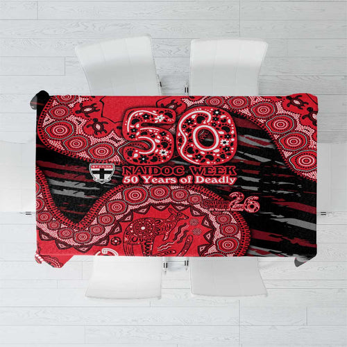 St Kilda Saints NAIDOC Week 2026 Tablecloth Australian Aboriginal Dot Art Dreamtime Pattern Style