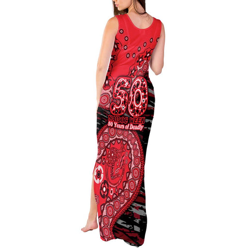 St Kilda Saints NAIDOC Week 2026 Tank Maxi Dress Australian Aboriginal Dot Art Dreamtime Pattern Style