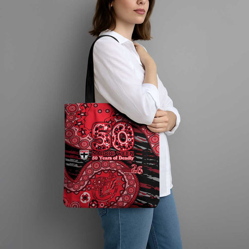 St Kilda Saints NAIDOC Week 2026 Tote Bag Australian Aboriginal Dot Art Dreamtime Pattern Style