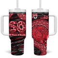 St Kilda Saints NAIDOC Week 2026 Tumbler With Handle Australian Aboriginal Dot Art Dreamtime Pattern Style