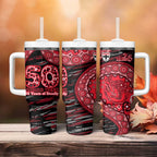 St Kilda Saints NAIDOC Week 2026 Tumbler With Handle Australian Aboriginal Dot Art Dreamtime Pattern Style