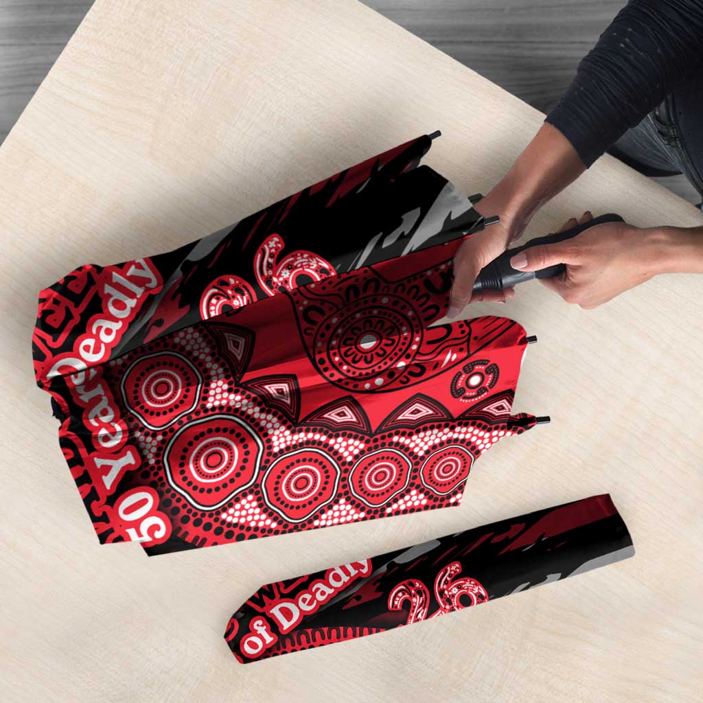 St Kilda Saints NAIDOC Week 2026 Umbrella Australian Aboriginal Dot Art Dreamtime Pattern Style