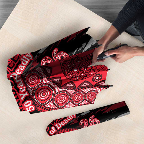 St Kilda Saints NAIDOC Week 2026 Umbrella Australian Aboriginal Dot Art Dreamtime Pattern Style