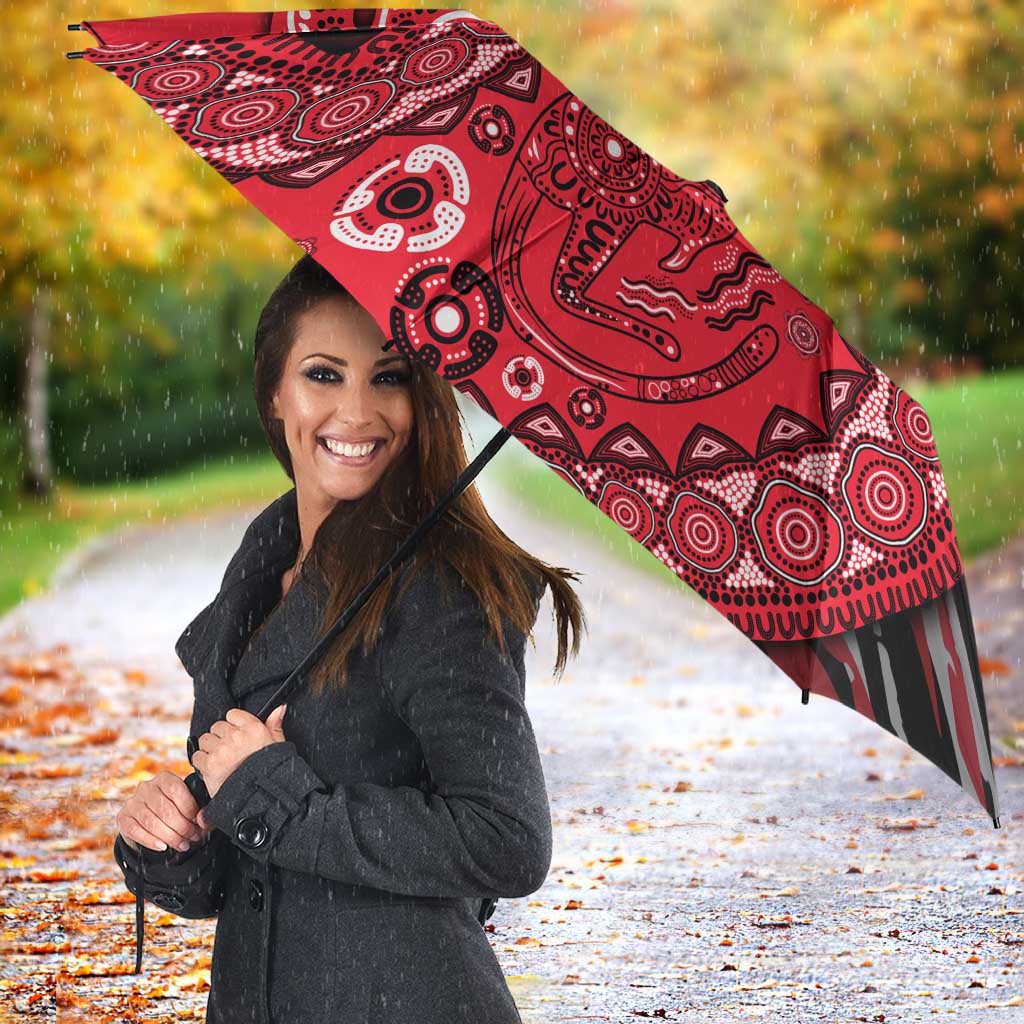 St Kilda Saints NAIDOC Week 2026 Umbrella Australian Aboriginal Dot Art Dreamtime Pattern Style