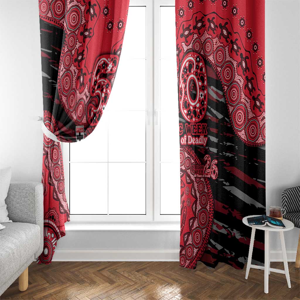 St Kilda Saints NAIDOC Week 2026 Window Curtain Australian Aboriginal Dot Art Dreamtime Pattern Style