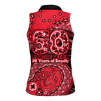 St Kilda Saints NAIDOC Week 2026 Women Sleeveless Polo Shirt Australian Aboriginal Dot Art Dreamtime Pattern Style