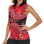 St Kilda Saints NAIDOC Week 2026 Women Sleeveless Polo Shirt Australian Aboriginal Dot Art Dreamtime Pattern Style