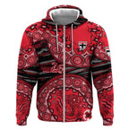 St Kilda Saints NAIDOC Week 2026 Zip Hoodie Australian Aboriginal Dot Art Dreamtime Pattern Style