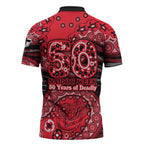 St Kilda Saints NAIDOC Week 2026 Zipper Polo Shirt Australian Aboriginal Dot Art Dreamtime Pattern Style