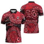 St Kilda Saints NAIDOC Week 2026 Zipper Polo Shirt Australian Aboriginal Dot Art Dreamtime Pattern Style