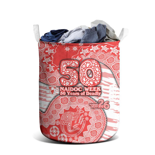 Sydney Swans NAIDOC Week 2026 Laundry Basket Australian Aboriginal Dot Art Dreamtime Pattern Style