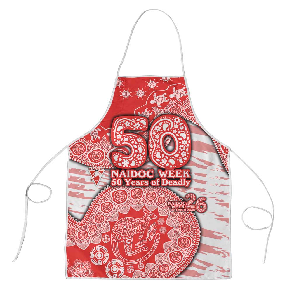 Sydney Swans NAIDOC Week 2026 Apron Australian Aboriginal Dot Art Dreamtime Pattern Style