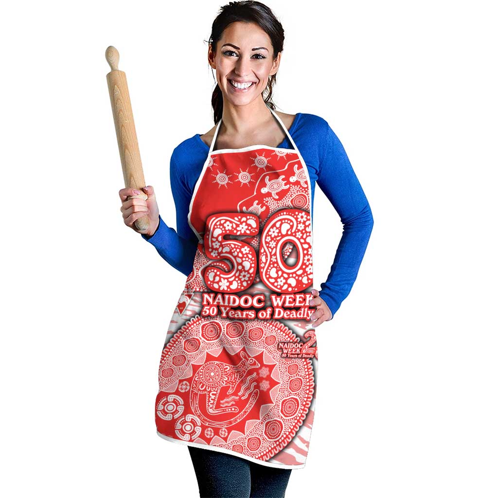 Sydney Swans NAIDOC Week 2026 Apron Australian Aboriginal Dot Art Dreamtime Pattern Style