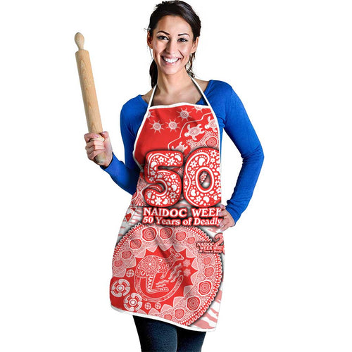 Sydney Swans NAIDOC Week 2026 Apron Australian Aboriginal Dot Art Dreamtime Pattern Style