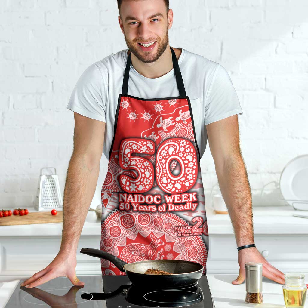 Sydney Swans NAIDOC Week 2026 Apron Australian Aboriginal Dot Art Dreamtime Pattern Style