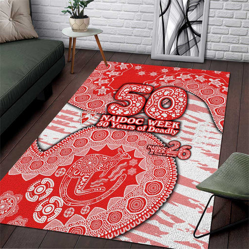 Sydney Swans NAIDOC Week 2026 Area Rug Australian Aboriginal Dot Art Dreamtime Pattern Style