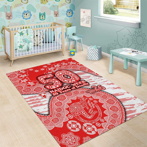 Sydney Swans NAIDOC Week 2026 Area Rug Australian Aboriginal Dot Art Dreamtime Pattern Style