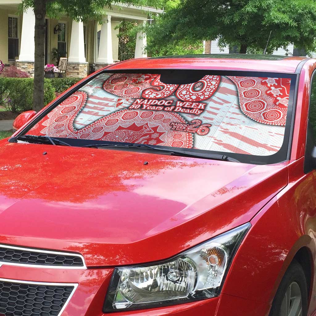 Sydney Swans NAIDOC Week 2026 Auto Sun Shade Australian Aboriginal Dot Art Dreamtime Pattern Style
