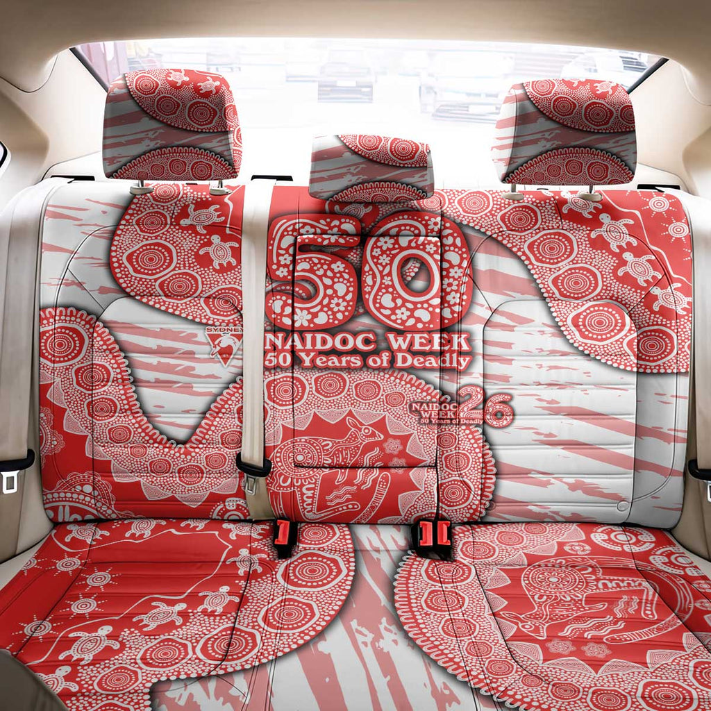 Sydney Swans NAIDOC Week 2026 Back Car Seat Cover Australian Aboriginal Dot Art Dreamtime Pattern Style