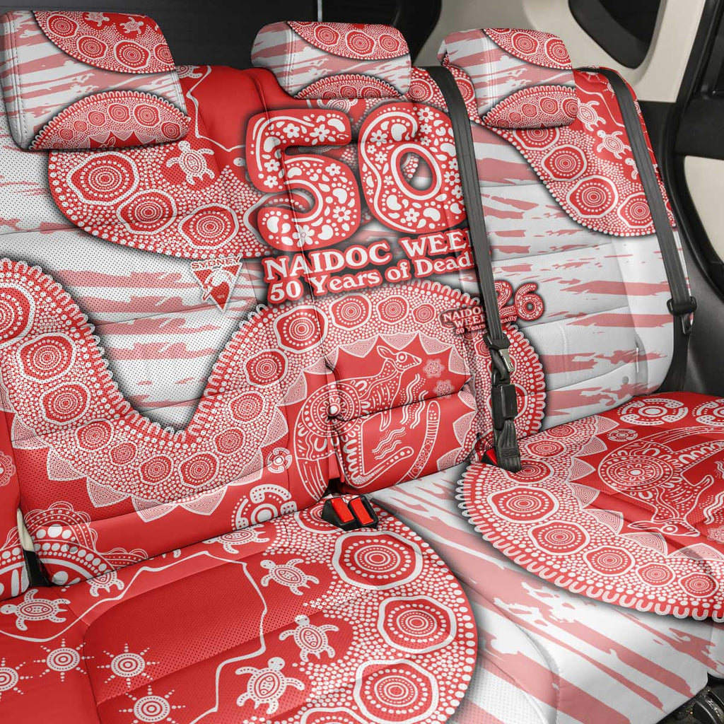Sydney Swans NAIDOC Week 2026 Back Car Seat Cover Australian Aboriginal Dot Art Dreamtime Pattern Style