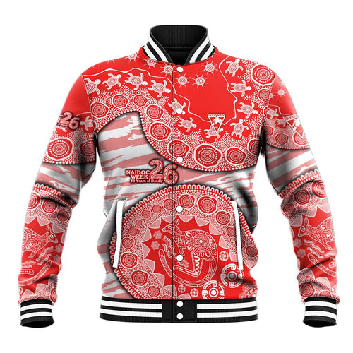 Sydney Swans NAIDOC Week 2026 Baseball Jacket Australian Aboriginal Dot Art Dreamtime Pattern Style