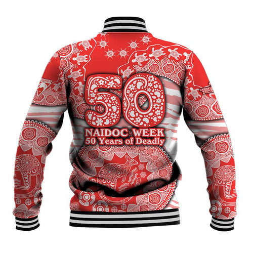Sydney Swans NAIDOC Week 2026 Baseball Jacket Australian Aboriginal Dot Art Dreamtime Pattern Style