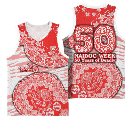 Sydney Swans NAIDOC Week 2026 Basketball Jersey Australian Aboriginal Dot Art Dreamtime Pattern Style