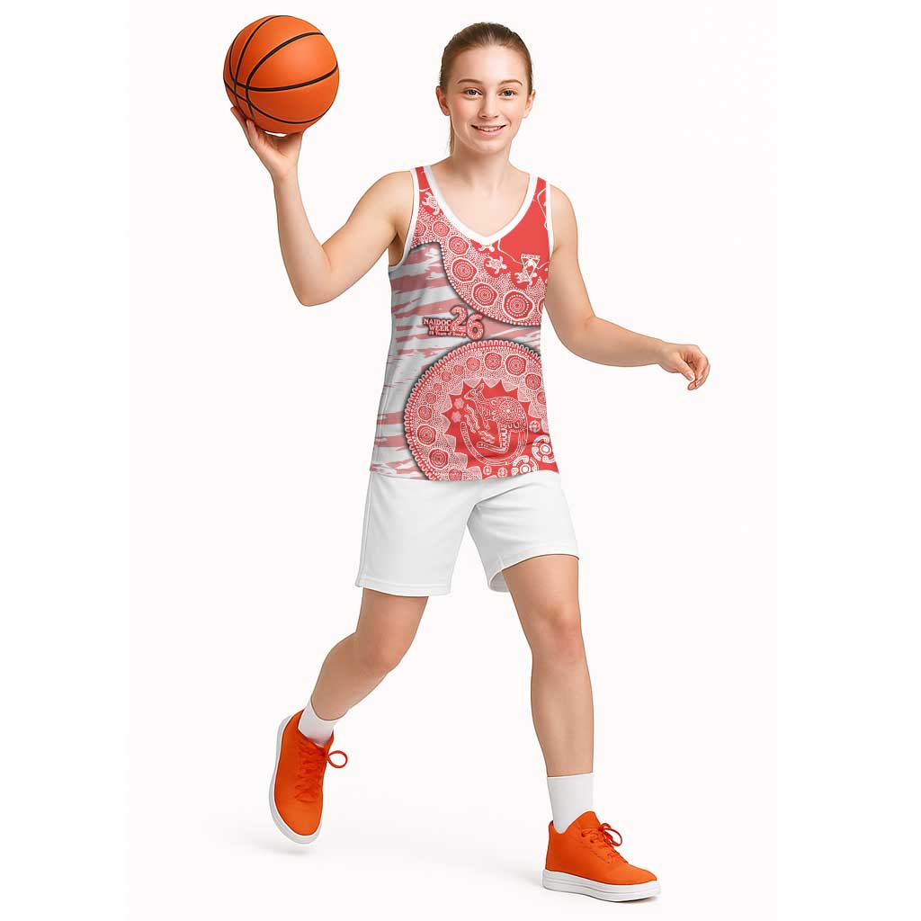 Sydney Swans NAIDOC Week 2026 Basketball Jersey Australian Aboriginal Dot Art Dreamtime Pattern Style