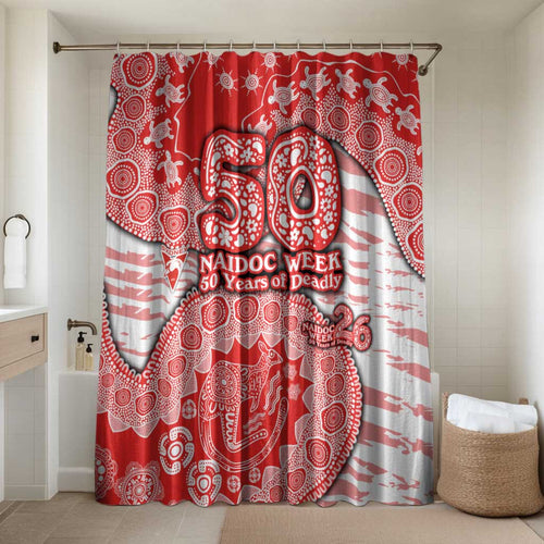 Sydney Swans NAIDOC Week 2026 Bathroom Set Australian Aboriginal Dot Art Dreamtime Pattern Style