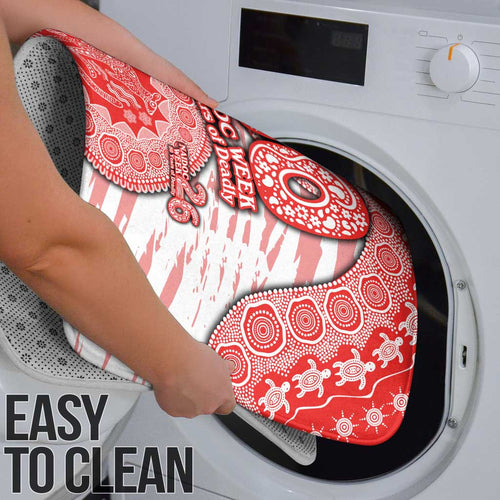 Sydney Swans NAIDOC Week 2026 Bathroom Set Australian Aboriginal Dot Art Dreamtime Pattern Style