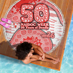 Sydney Swans NAIDOC Week 2026 Beach Blanket Australian Aboriginal Dot Art Dreamtime Pattern Style