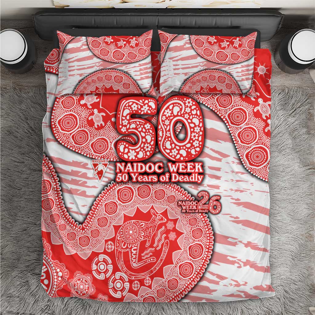 Sydney Swans NAIDOC Week 2026 Bedding Set Australian Aboriginal Dot Art Dreamtime Pattern Style