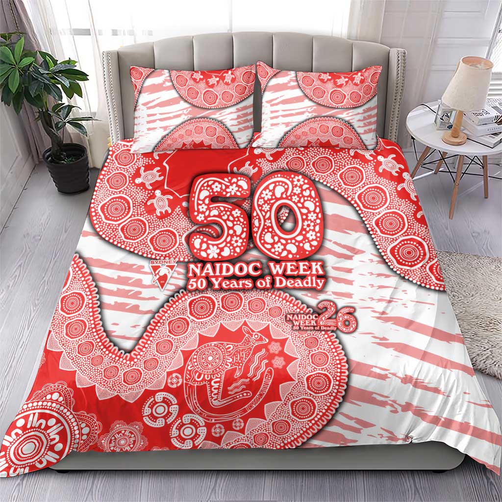 Sydney Swans NAIDOC Week 2026 Bedding Set Australian Aboriginal Dot Art Dreamtime Pattern Style