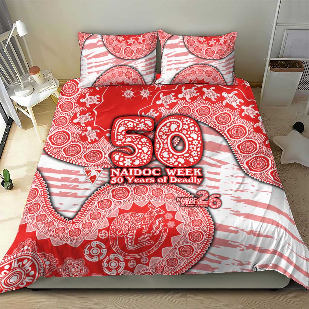Sydney Swans NAIDOC Week 2026 Bedding Set Australian Aboriginal Dot Art Dreamtime Pattern Style