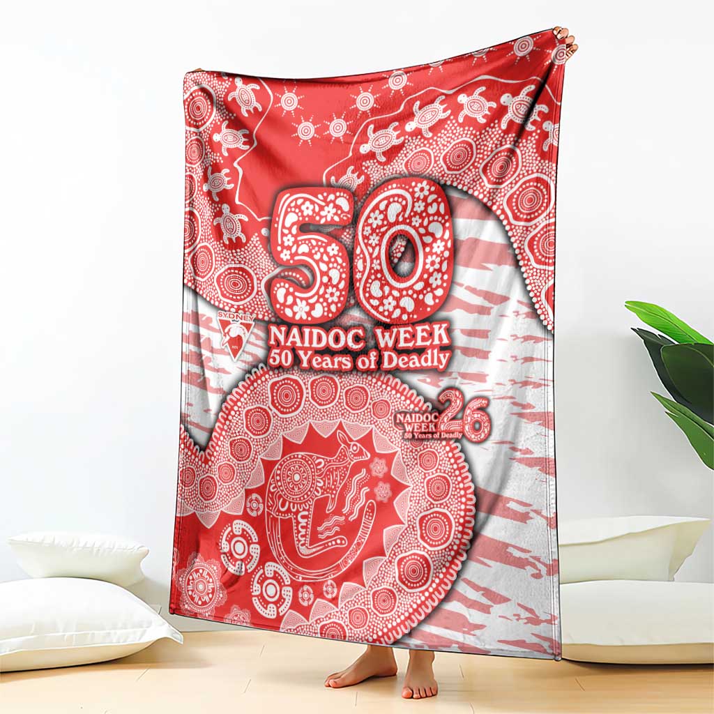 Sydney Swans NAIDOC Week 2026 Blanket Australian Aboriginal Dot Art Dreamtime Pattern Style