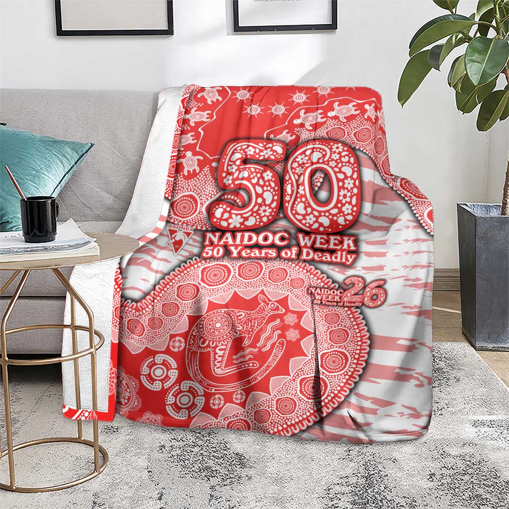 Sydney Swans NAIDOC Week 2026 Blanket Australian Aboriginal Dot Art Dreamtime Pattern Style