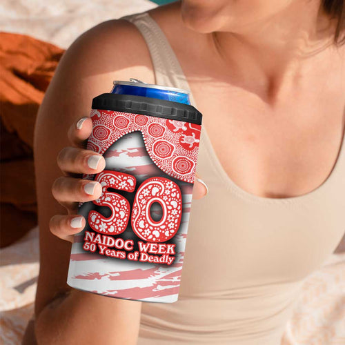 Sydney Swans NAIDOC Week 2026 4 in 1 Can Cooler Tumbler Australian Aboriginal Dot Art Dreamtime Pattern Style