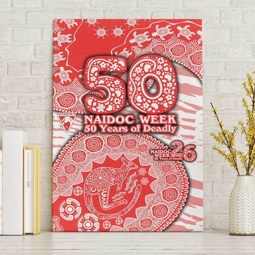 Sydney Swans NAIDOC Week 2026 Canvas Wall Art Australian Aboriginal Dot Art Dreamtime Pattern Style