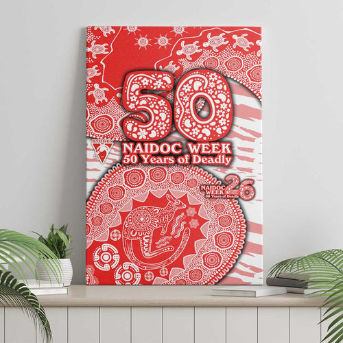 Sydney Swans NAIDOC Week 2026 Canvas Wall Art Australian Aboriginal Dot Art Dreamtime Pattern Style