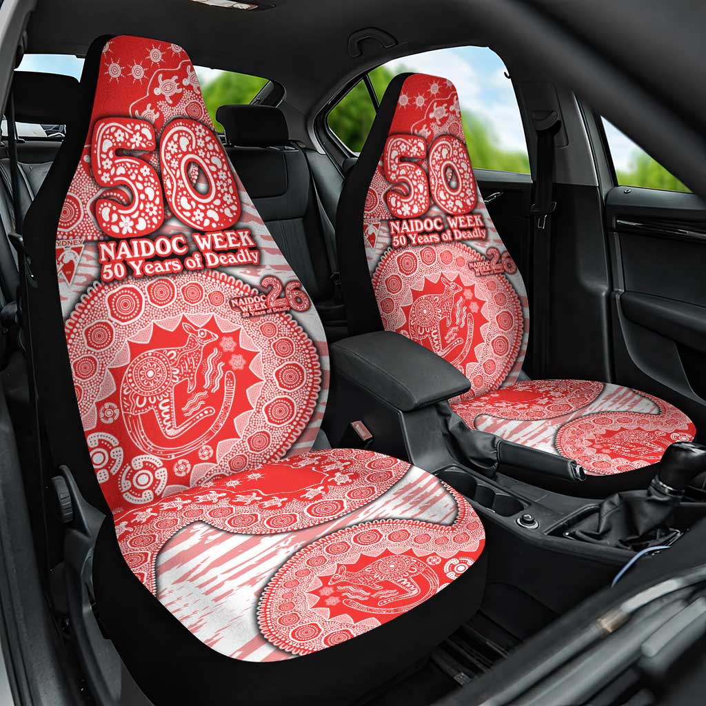 Sydney Swans NAIDOC Week 2026 Car Seat Cover Australian Aboriginal Dot Art Dreamtime Pattern Style