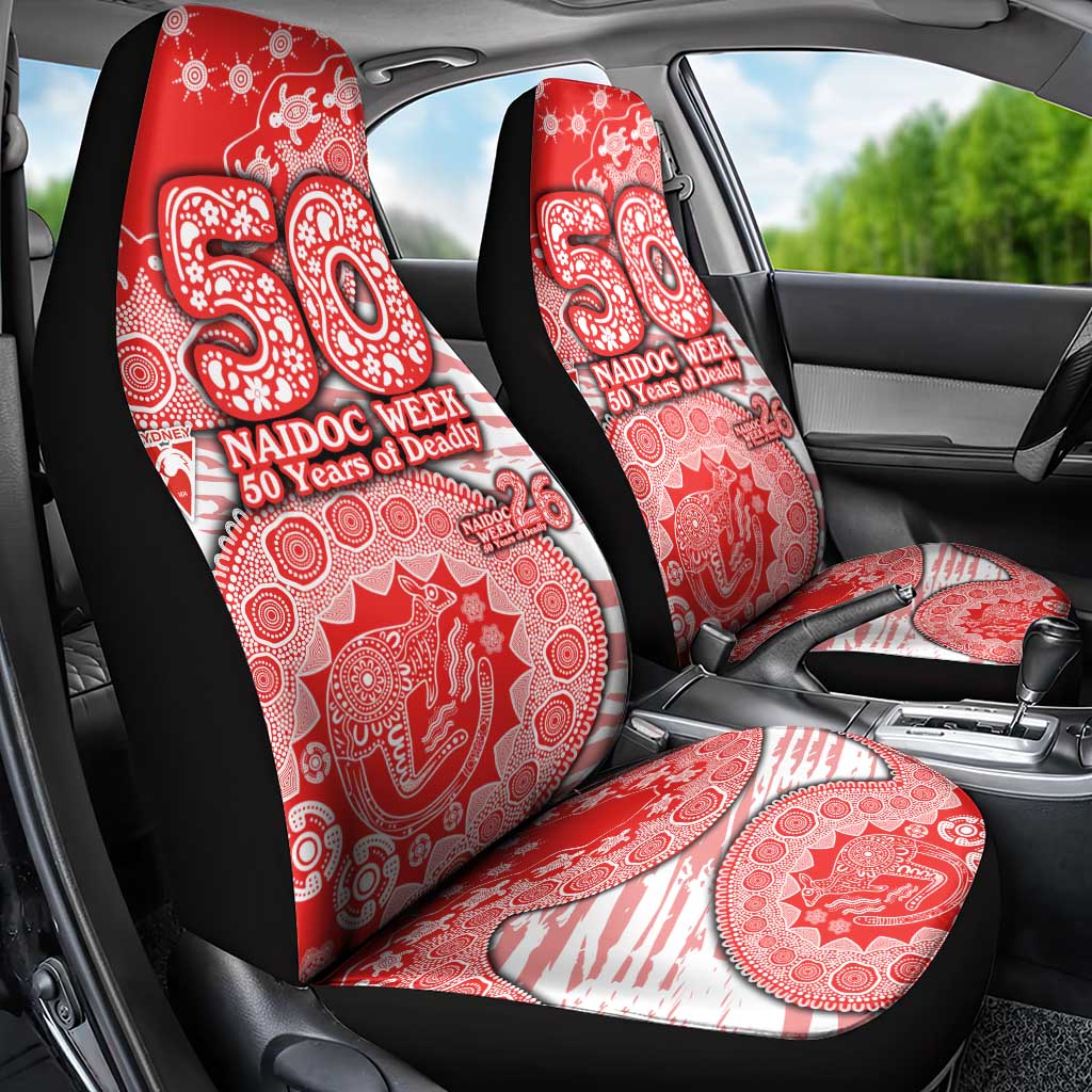 Sydney Swans NAIDOC Week 2026 Car Seat Cover Australian Aboriginal Dot Art Dreamtime Pattern Style