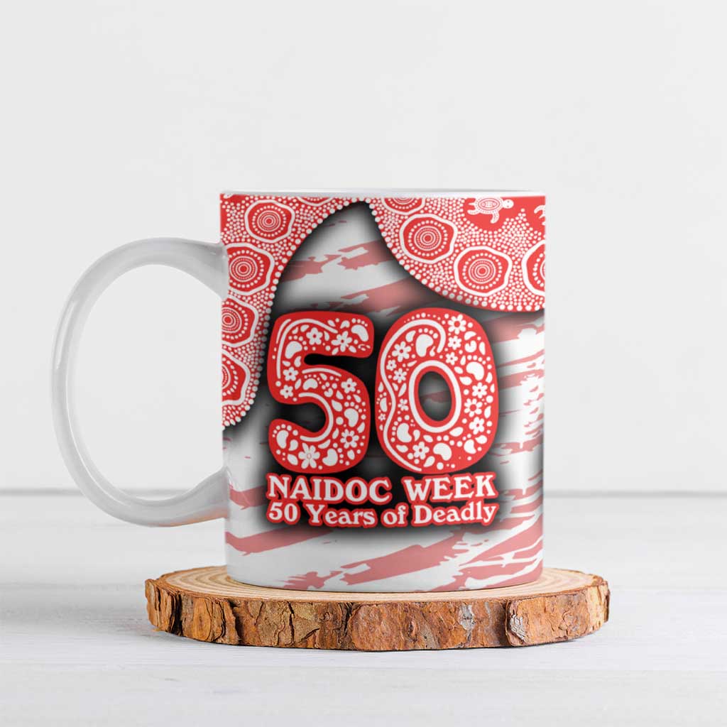 Sydney Swans NAIDOC Week 2026 Ceramic Mug Australian Aboriginal Dot Art Dreamtime Pattern Style