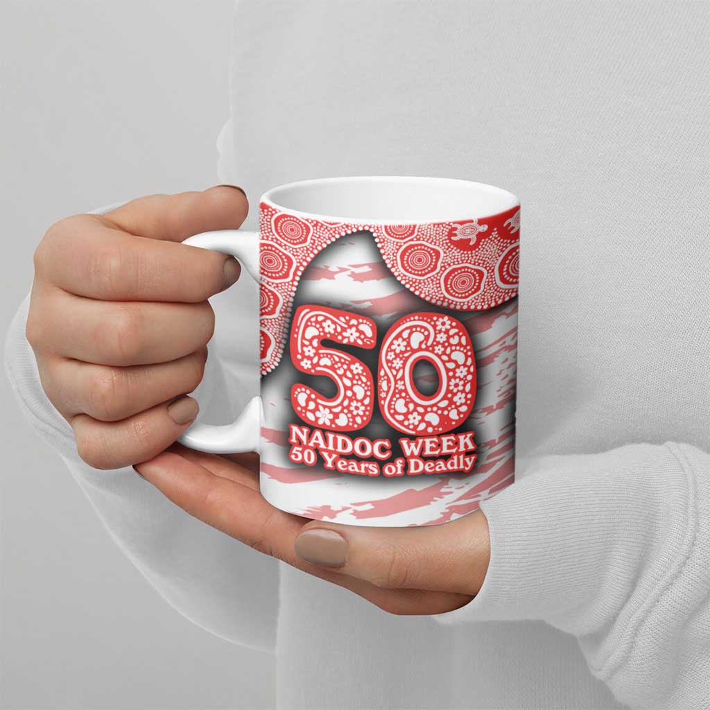 Sydney Swans NAIDOC Week 2026 Ceramic Mug Australian Aboriginal Dot Art Dreamtime Pattern Style